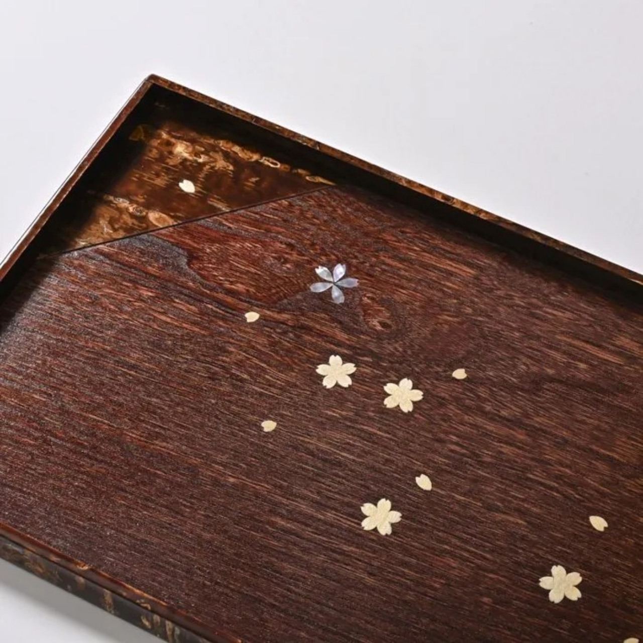 餐桌小物 茶盘 长方形 大 樱皮细工 木工艺品
