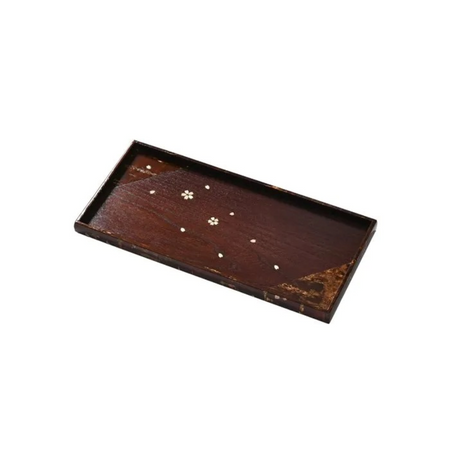 餐桌小物 茶盘 长方形 小 樱皮细工 木工艺品