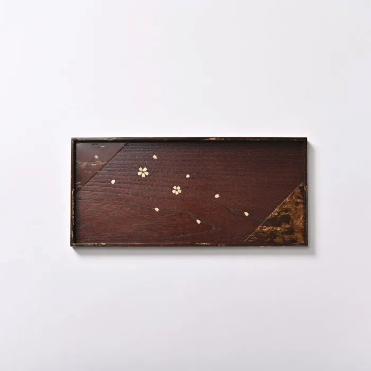 餐桌小物 茶盘 长方形 小 樱皮细工 木工艺品