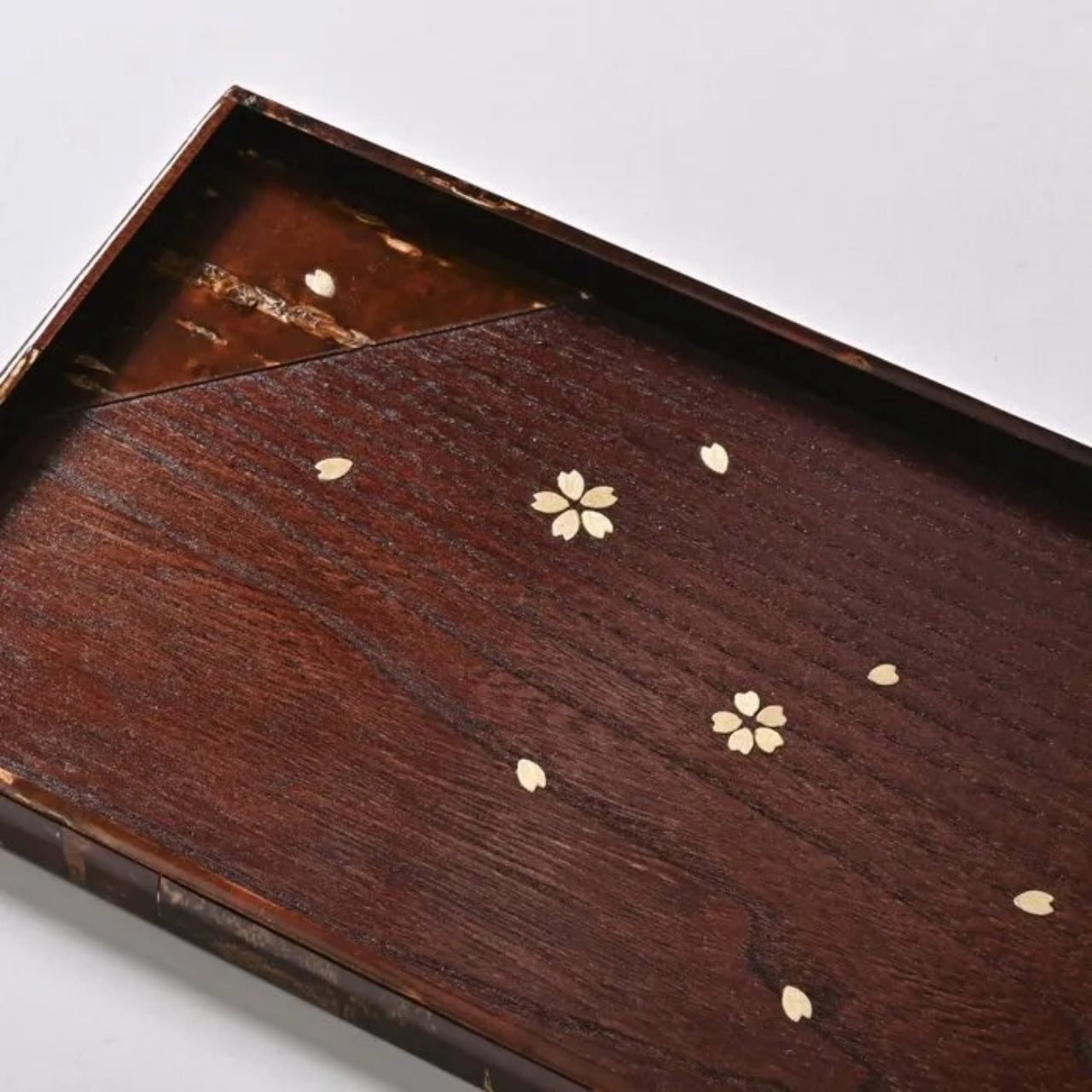 餐桌小物 茶盘 长方形 小 樱皮细工 木工艺品