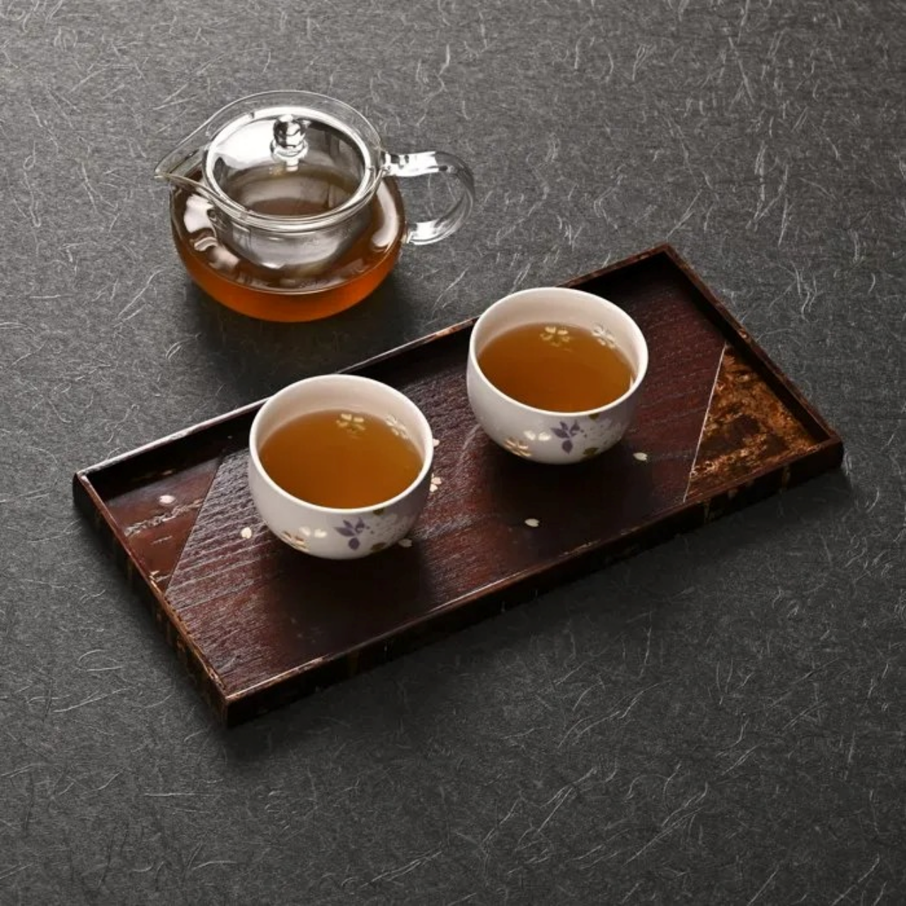 餐桌小物 茶盘 长方形 小 樱皮细工 木工艺品