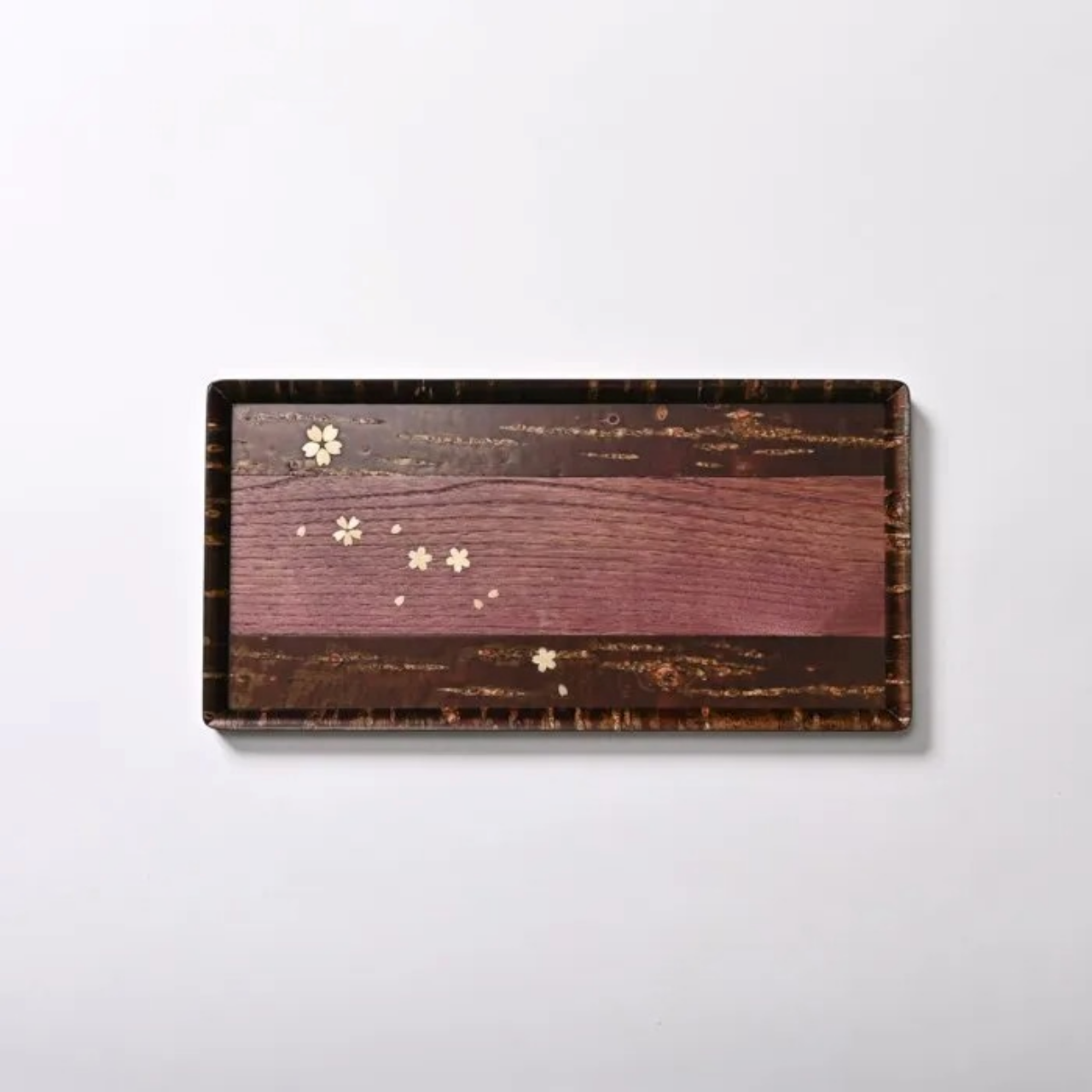 餐桌小物 托盘 长方形 中 樱皮细工 木工艺品