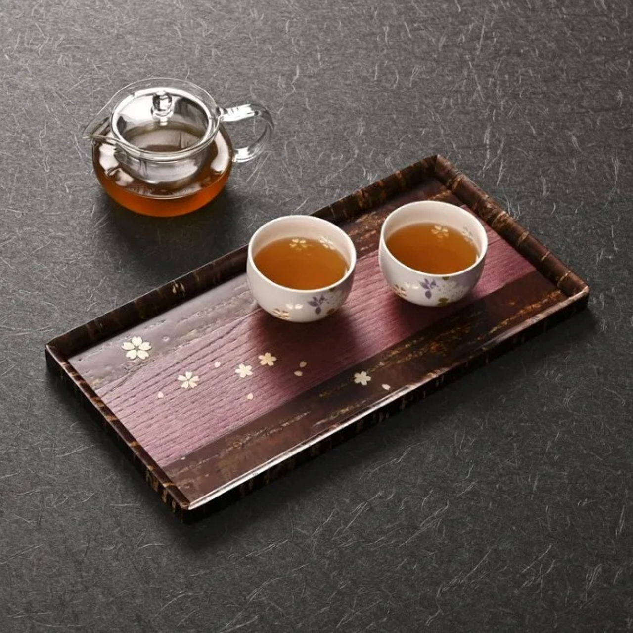 餐桌小物 托盘 长方形 小 樱皮细工 木工艺品