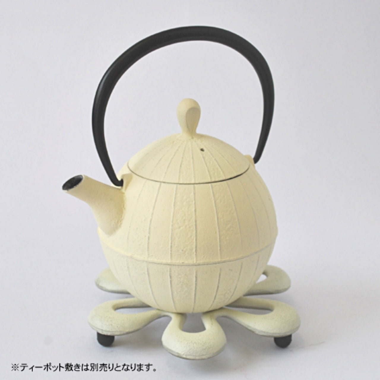 茶具 茶壺 胡桃 0.5L 象牙白 南部鐵器 金屬工藝品