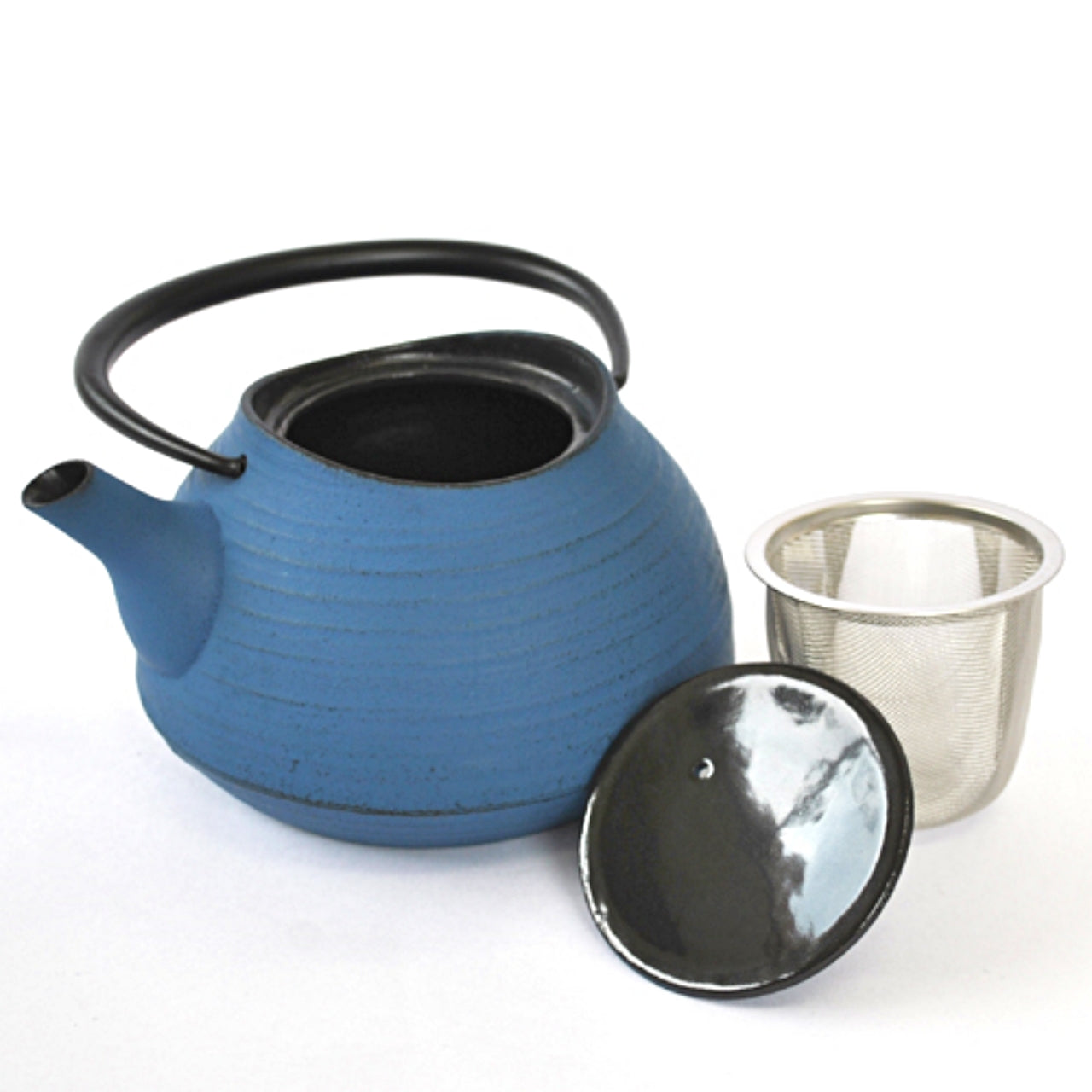 茶具 茶壺 刷毛目 0.6L 日本藍 南部鐵器 金屬工藝品 中村義隆設計