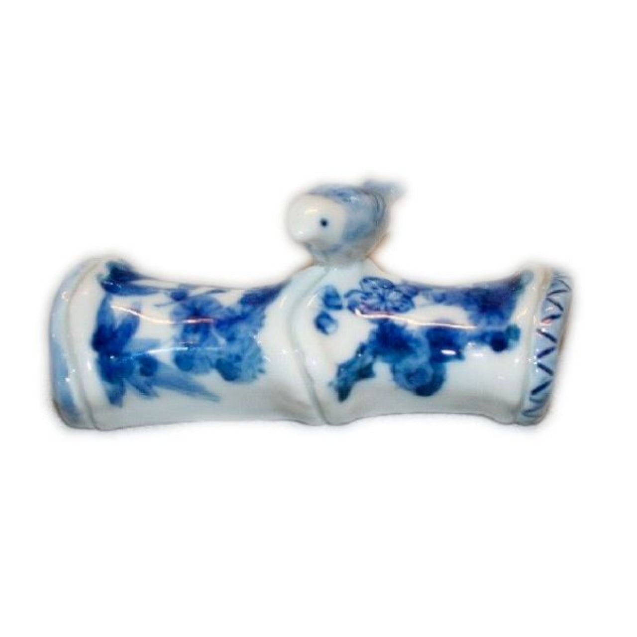 書道用品 「染付松竹梅文様筆置 手描き」 九谷美陶園 寺前瑛生 九谷焼 陶磁器