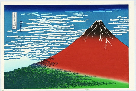 Ukiyoe, Thirty-six Views of Mount Fuji, South wind Clear sky - Hokusai Katsushika, Edo woodblock print