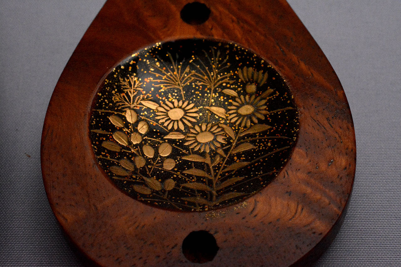 茶道具 「香合 琵琶」 松田眞扶 越前漆器