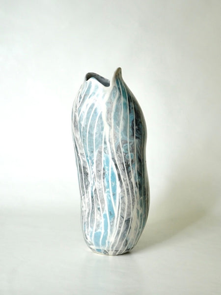 Flower vessel, Grain of Sea, Flower vase C - Yamada Kayo, Contemporary Ceramics