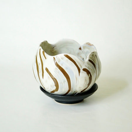 Flower vessel, Bowl of Sea, Flower pot C - Yamada Kayo, Contemporary Ceramics