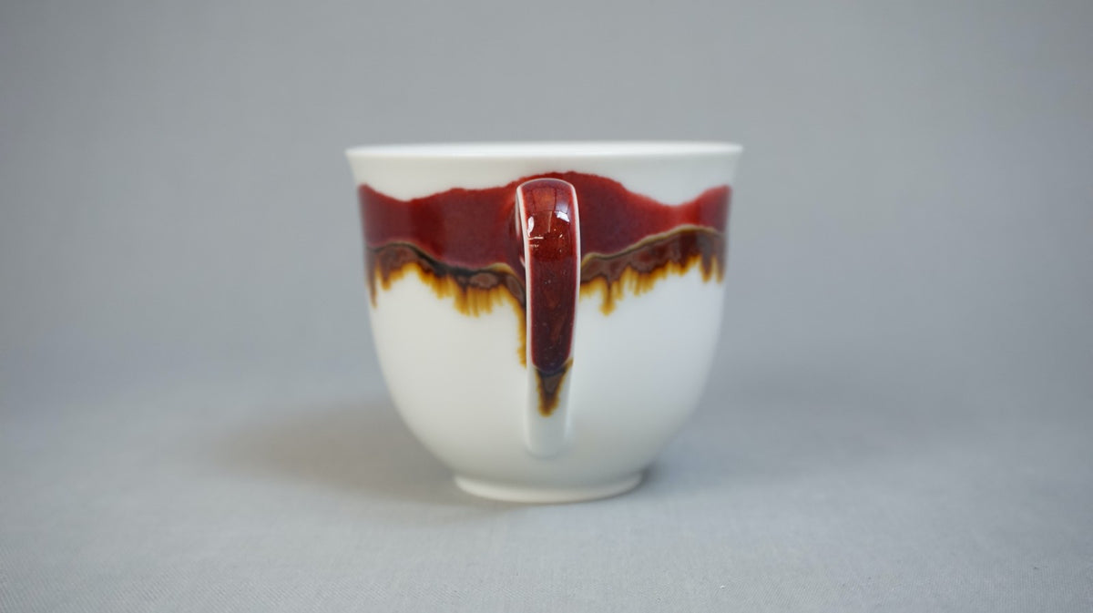 カフェ用品 「珈琲碗 シルクロード」 桐箱付 真右ェ門窯 有田焼 陶磁器