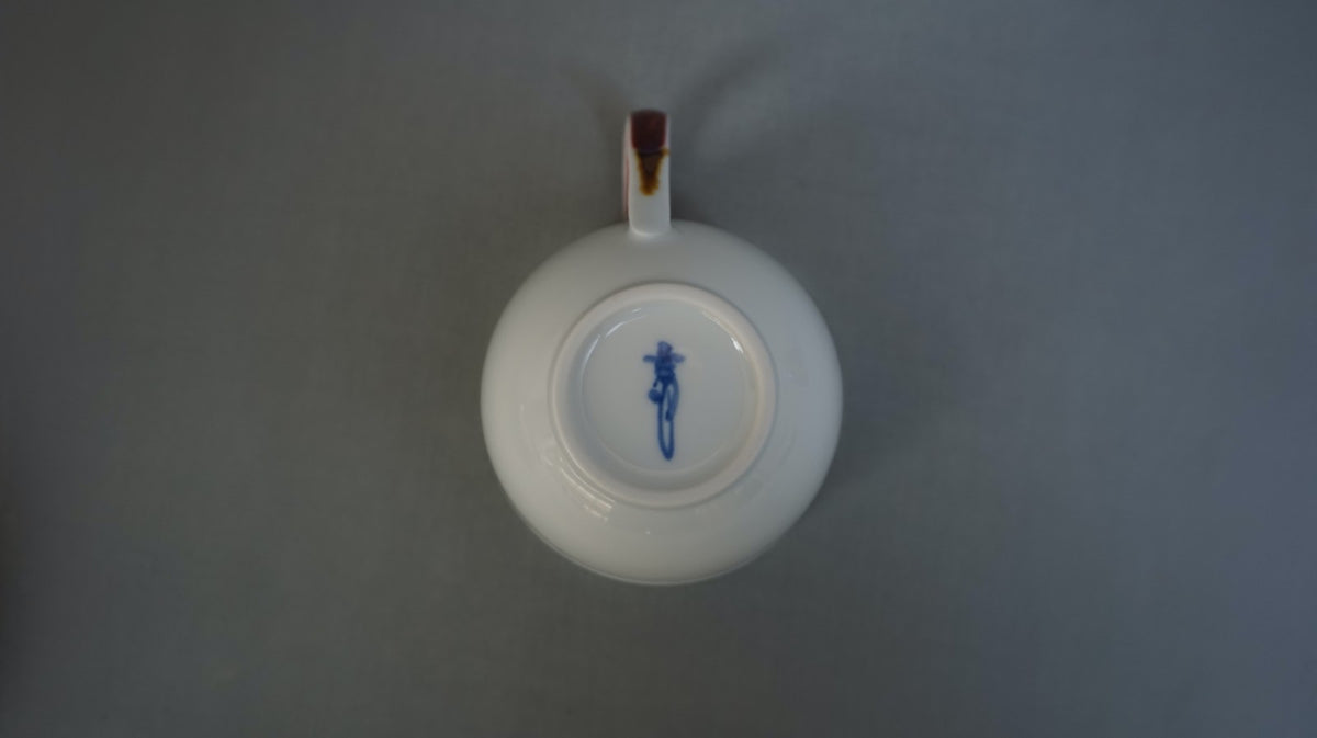 カフェ用品 「珈琲碗 シルクロード」 桐箱付 真右ェ門窯 有田焼 陶磁器