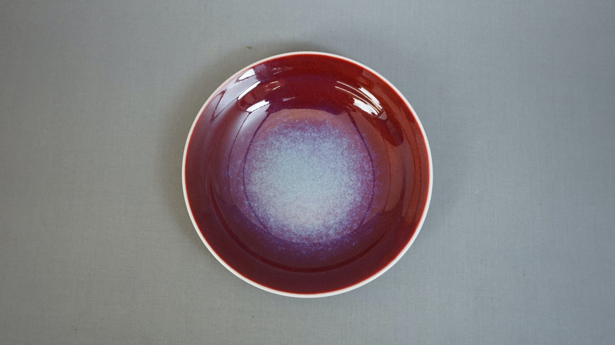 カフェ用品 「珈琲碗 辰砂」 桐箱付 真右ェ門窯 有田焼 陶磁器