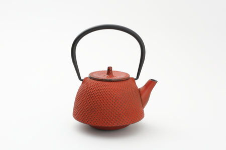 Tea supplies, Kyusu teapot, Nambu shape, Arare, 0.4L Red - Nambu ironware, Metalwork