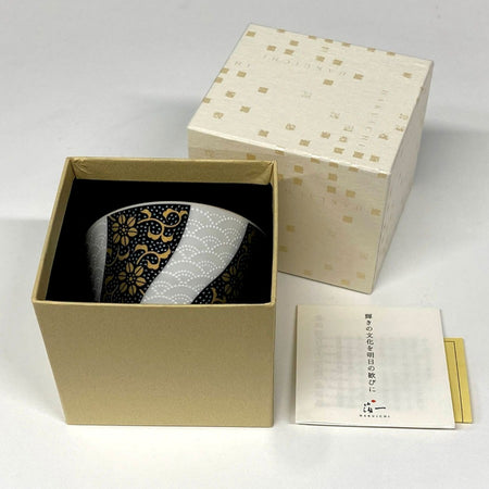 Drinkware, Cup, Aochibu - Kutani ware, Kanazawa gold leaf