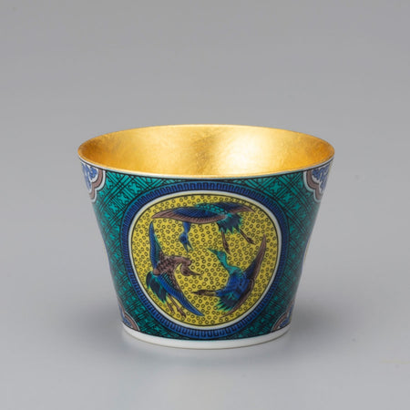 Drinkware, Cup, Yoshidaya - Kutani ware, Kanazawa gold leaf