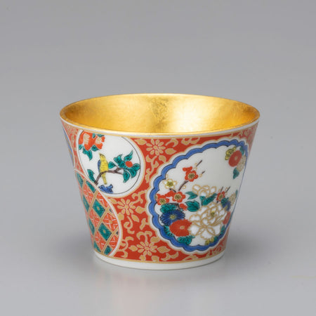 Drinkware, Cup, Shozo - Kutani ware, Kanazawa gold leaf