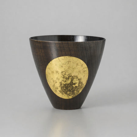Drinkware, Cup, Misty moon, Large, Lacquered - Kanazawa gold leaf