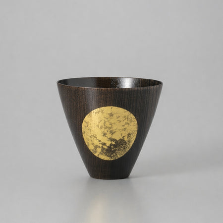 Drinkware, Cup, Misty moon, Medium, Lacquered - Kanazawa gold leaf