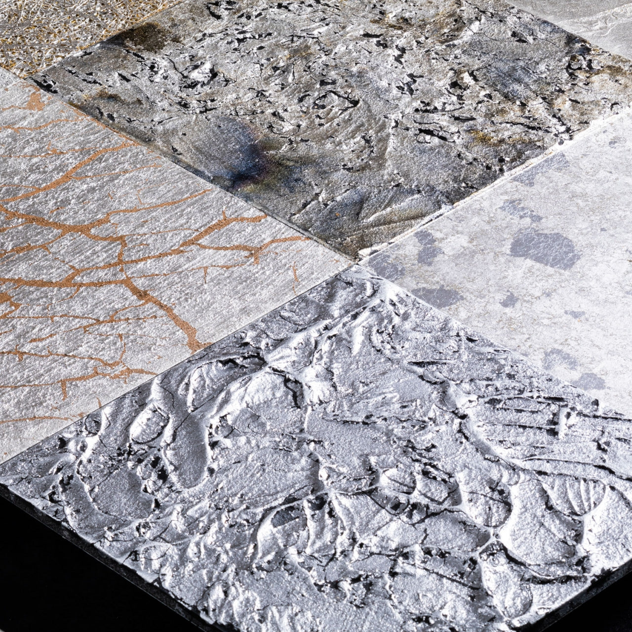 飾り 「LUXE SILVER Silver/Medium」アートパネル  金沢箔