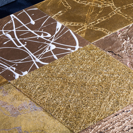 Ornament, LUXE GOLD, Brown/Large, Art panel - Kanazawa gold leaf