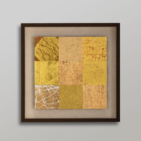 Ornament, LUXE GOLD, Brown/Medium, Art panel - Kanazawa gold leaf