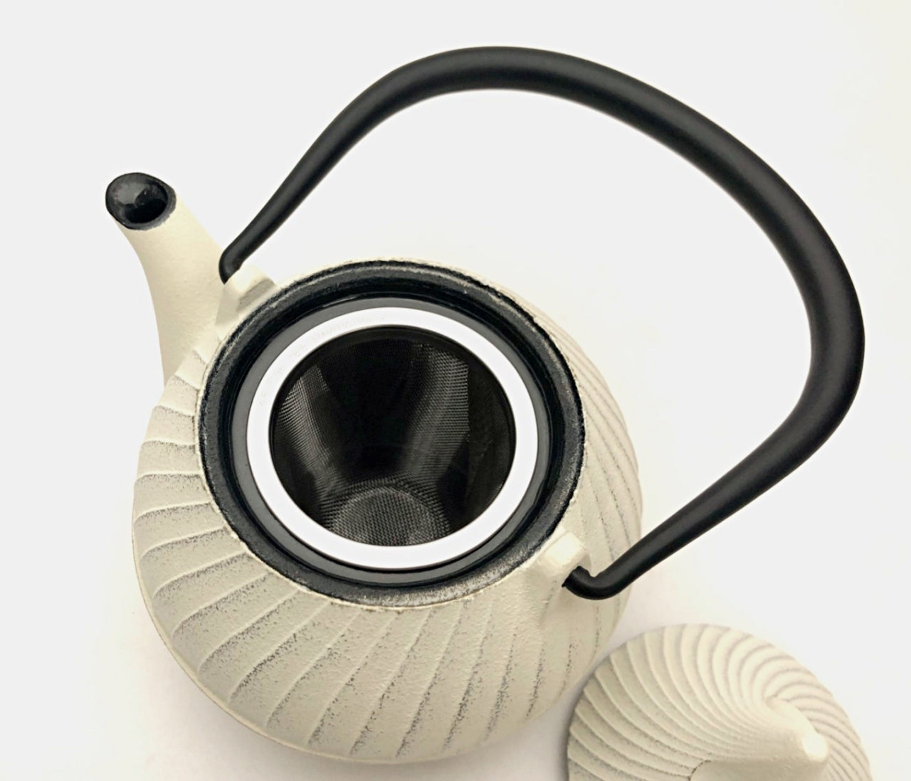 Tea supplies, Tea pot, Tsubomi, 0.4L, Premium Ivory - Nambu ironware, Metalwork, Designed by Yoshitaka Nakamura