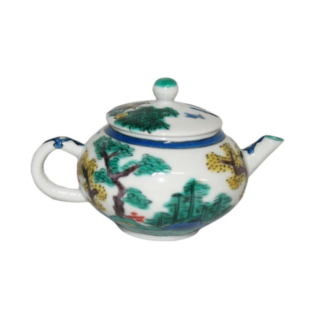 書道用品 「山水文様蓋付水滴 手描き」 九谷美陶園 寺前瑛生 九谷焼 陶磁器