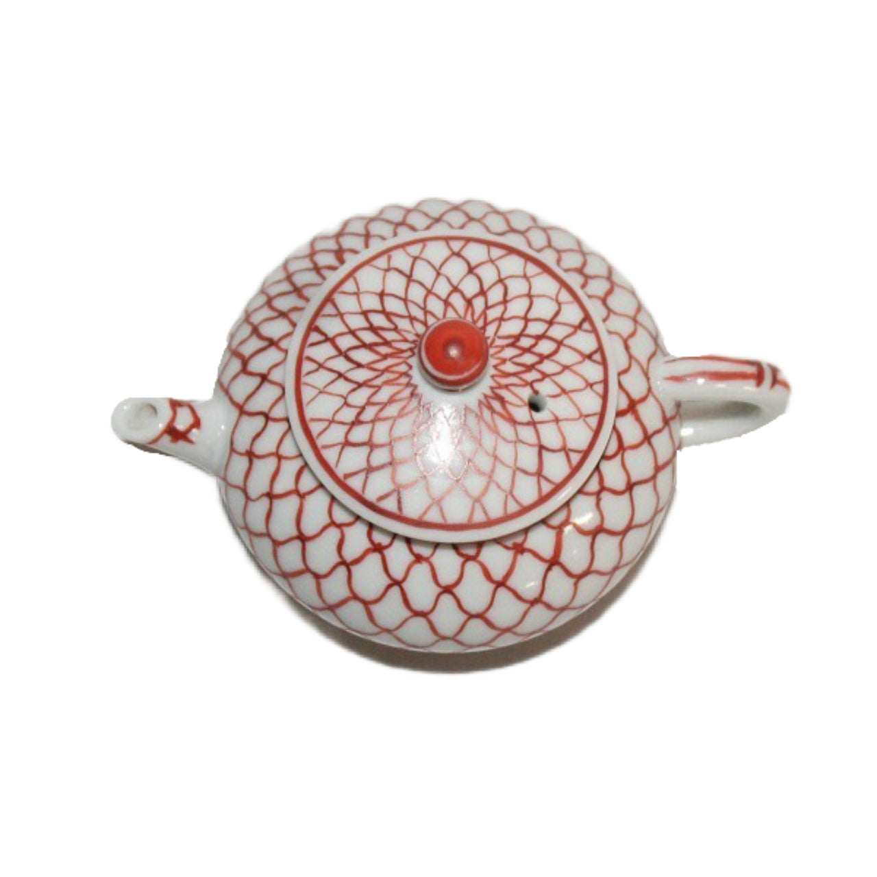 陶芸　手作り陶器　茶壺、赤絵竹図柄 栗山園オンライン通販部 / 【出物】 赤絵鳳花文四方水指 5代三浦竹泉
