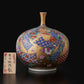 Flower vessel, Vase, Long-necked, Gold painting, Noshi  - Kinryu-kiln, Tendo Eguchi, Arita ware, Ceramics