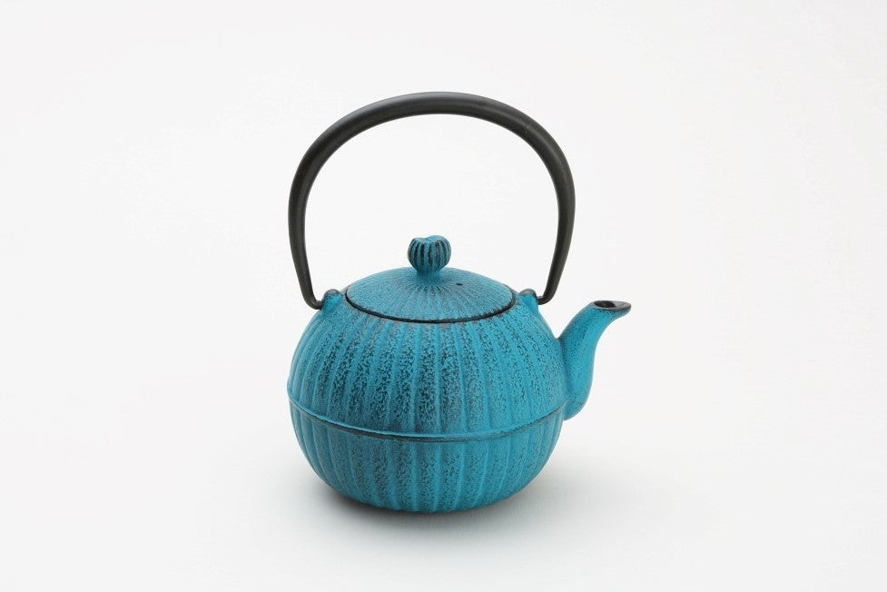 Tea supplies, Kyusu teapot, Yuzukiku, 0.4L Blue - Nambu ironware, Metalwork