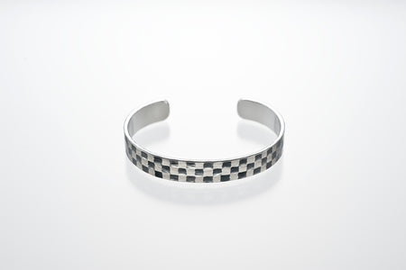 Jewelry, Checkered three-tiered bracelet, Small - Kenichiro Izumi, Tokyo silverware, Metalwork