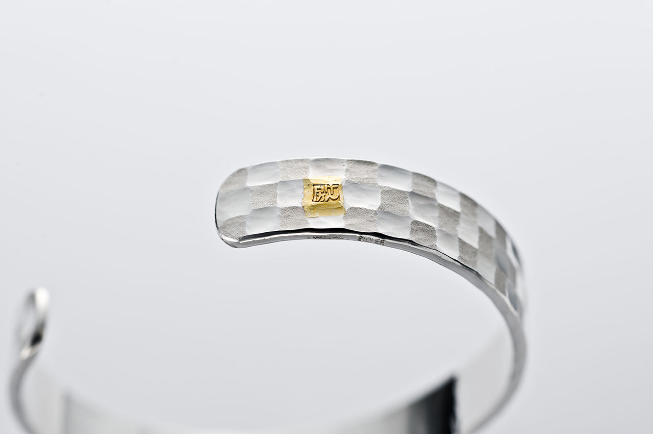 Jewelry, Checkered three-tiered bracelet, Small - Kenichiro Izumi, Tokyo silverware, Metalwork