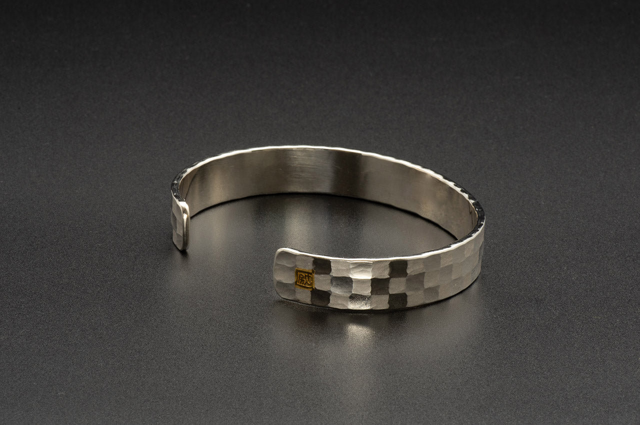 Jewelry, Checkered three-tiered bracelet, Small - Kenichiro Izumi, Tokyo silverware, Metalwork