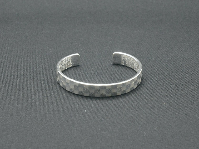 Jewelry, Checkered Heart Sutra bracelet, Small - Kenichiro Izumi, Tokyo silverware, Metalwork