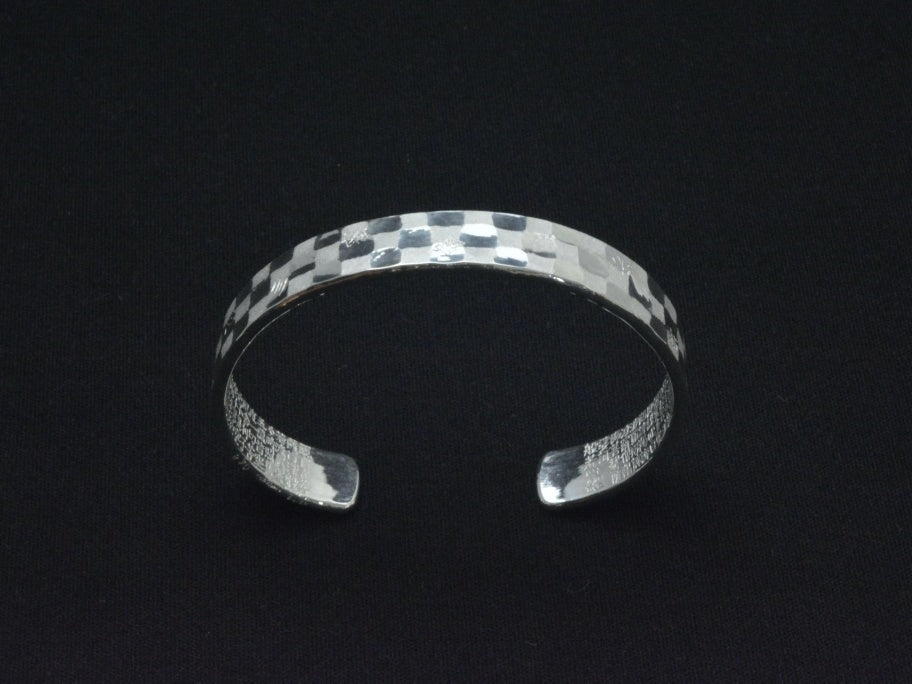 Jewelry, Checkered Heart Sutra bracelet, Small - Kenichiro Izumi, Tokyo silverware, Metalwork