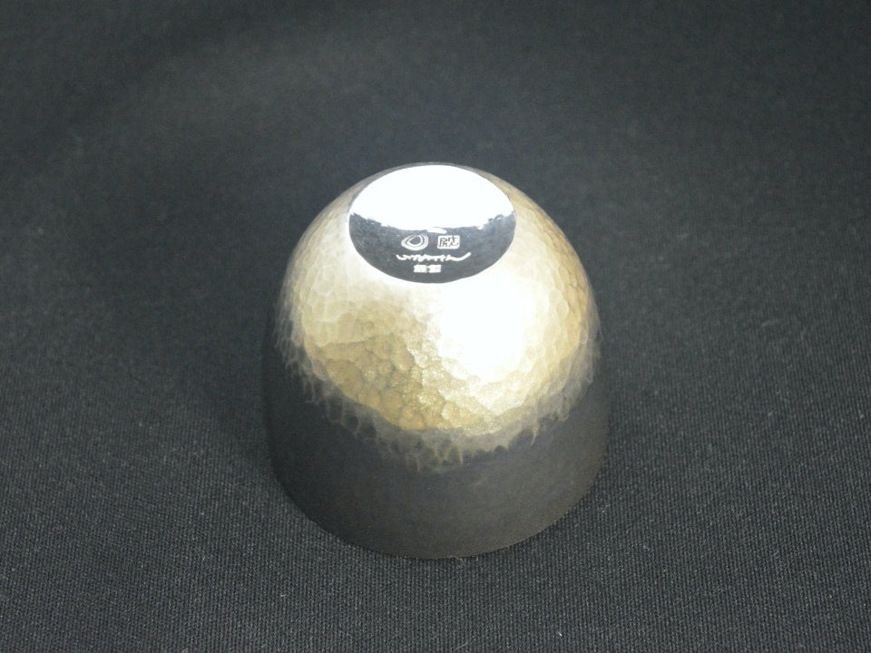 Drinking vessel, Gold moon Large sake cup - Kenichiro Izumi Award-winning work, Tokyo silverware, Metalwork