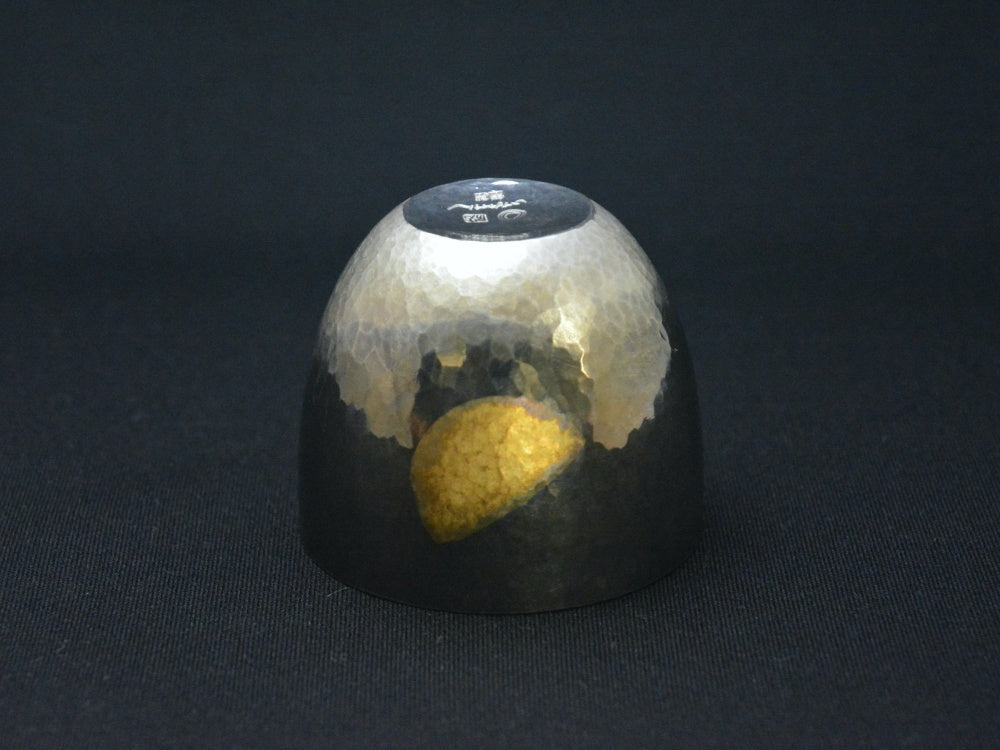 Drinking vessel, Gold moon Large sake cup - Kenichiro Izumi Award-winning work, Tokyo silverware, Metalwork