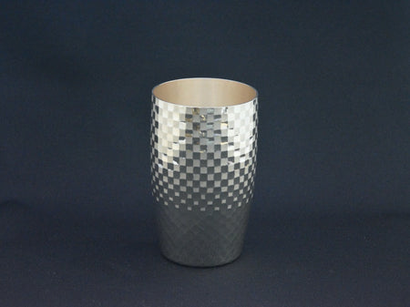 Drinkware, Checkered tumbler - Kenichiro Izumi, Tokyo silverware, Metalwork