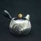 茶具 纯银莲花雕花茶壶 泉健一郎 东京银器 金属工艺品