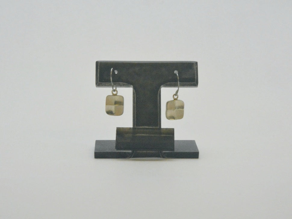 Jewelry, Checkered two-tiered Earrings - Kenichiro Izumi, Tokyo silverware, Metalwork