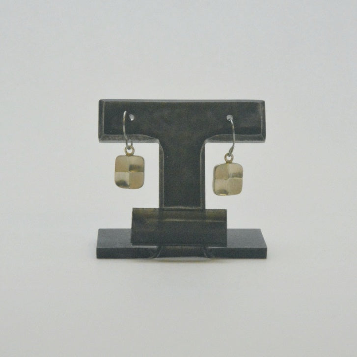 Jewelry, Checkered two-tiered Earrings - Kenichiro Izumi, Tokyo silverware, Metalwork