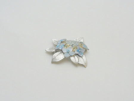 Jewelry, Hydrangea Brooch and pendant, Blue - Kenichiro Izumi, Tokyo silverware, Metalwork