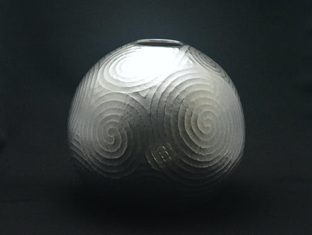 Flower vessel, Vase Pearl pattern - Kenichiro Izumi, Tokyo silverware, Metalwork