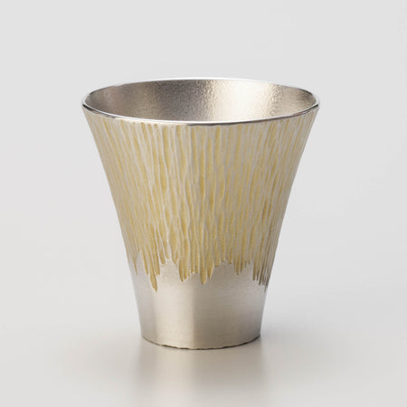 Drinkware, Tumbler Mt. Fuji, Small, Yellow - Osaka naniwa pewterware, Metalwork