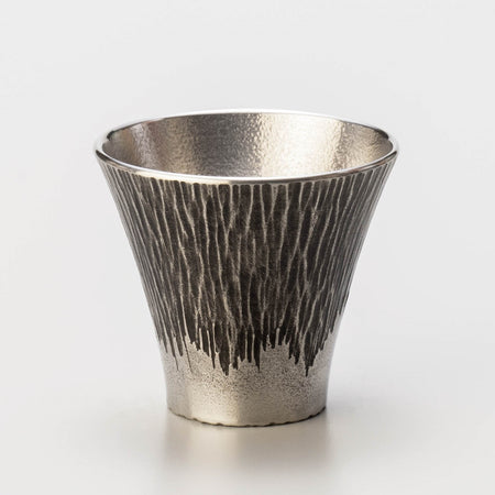 酒器 富士山清酒杯 黑色 大阪浪华锡器 金属工艺品