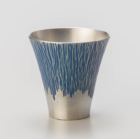 酒器 富士山清酒杯 蓝色 大阪浪华锡器 金属工艺品