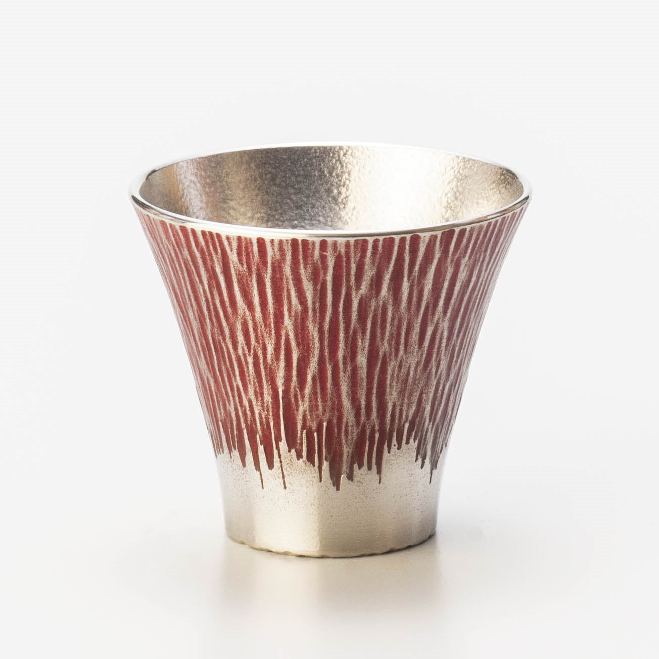 酒器 富士山清酒杯 红色 大阪浪华锡器 金属工艺品