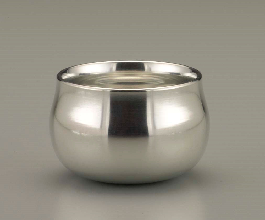 Sake Container Metal Drinking vessel, Large sake cup Round - Osaka naniwa pewterware, Metal ...