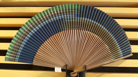 Japanese style accessories, Fan, 60 ribs, Short cloth, Kasumi, Navy - Kyoto folding fans